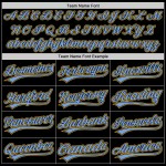 Leichtes authentisches schwarzes Throwback Custom Baseball Jersey Blau-Gold