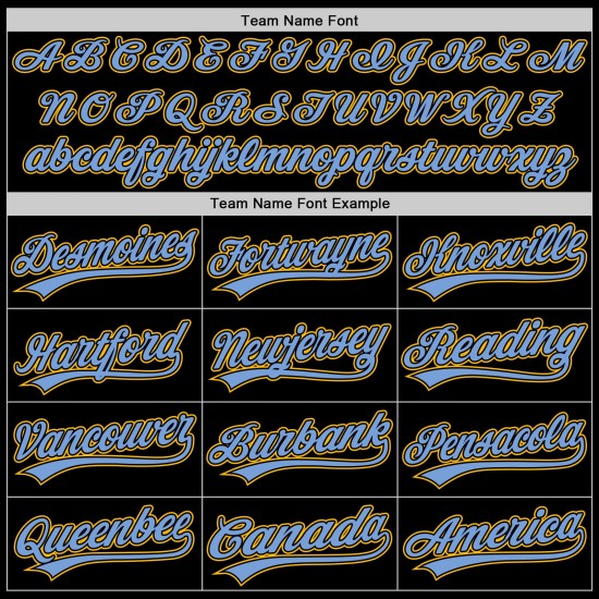 Leichtes authentisches schwarzes Throwback Custom Baseball Jersey Blau-Gold