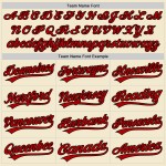 Authentisches Cream Baseball Jersey Throwback Custom Rot-Schwarz