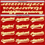 Throwback Baseball Authentic Red Jersey Custom Weiß-Gold