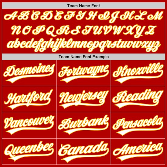 Throwback Baseball Authentic Red Jersey Custom Weiß-Gold
