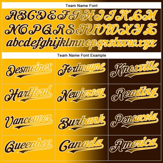 Gradient Fashion Custom Authentic Braun Gold-Creme Jersey Baseball