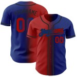 Authentic Fashion Custom Rot-Schwarz Gradient Royal Baseball Jersey