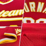 Throwback Baseball Authentic Red Jersey Custom Weiß-Gold
