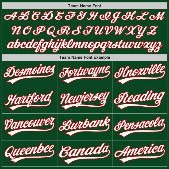 Weiß-Rotes Baseball Throwback Authentic Green Custom Jersey