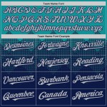 Quadratisches Muster Authentisches Design Teal Shapes Custom Gradient Baseball Grau-Marineblau Jersey 3D