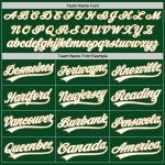 Gold Throwback Custom Weiß-Altgrün Jersey Baseball Authentic