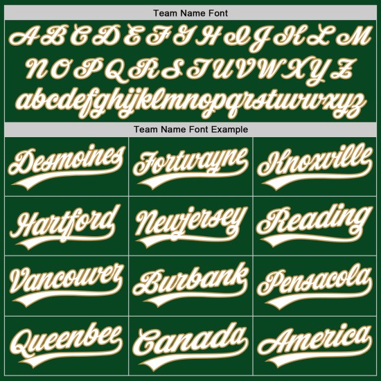 Gold Throwback Custom Weiß-Altgrün Jersey Baseball Authentic